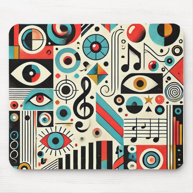 Musical and Artistic Elements Mouse Pad (Front)