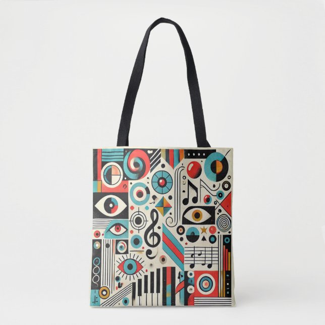 Musical and Artistic Elements Tote Bag (Front)