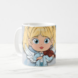 Musical Angel Comic with a violin Coffee Mug