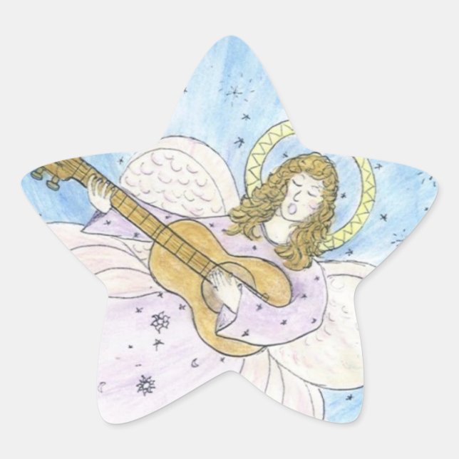 Musical Angel Star Sticker (Front)