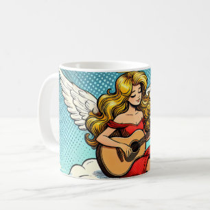 Musical Angel with guitar Coffee Mug