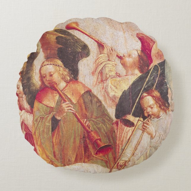 Musical Angels Round Cushion (Front)