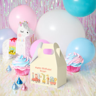 Musical Animal Train Birthday Favour Box