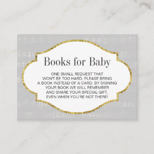 Musical Baby Shower Bring a Book Insert