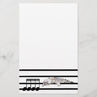 Musical Bengal cat Stationery