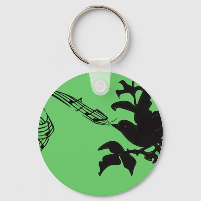 Musical Bird Change Colours Key Ring (Front)
