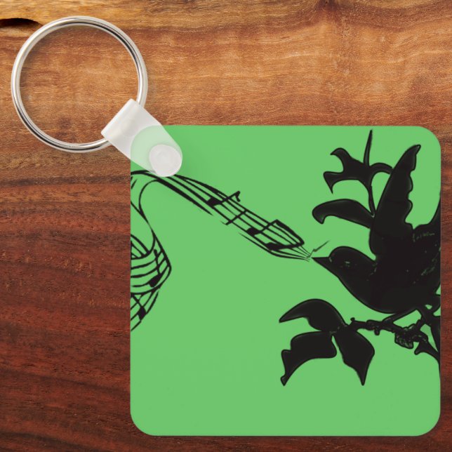 Musical Bird Change Colours Key Ring (Front)