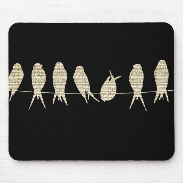 Musical Birds Mouse Pad (Front)