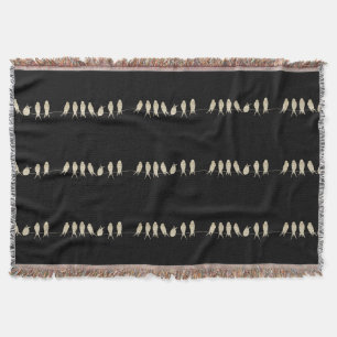 Musical Birds Throw Blanket