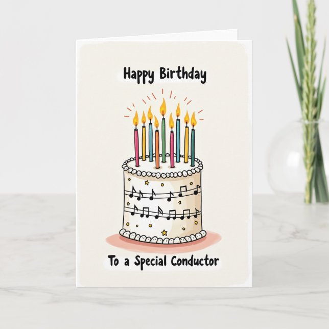 Musical Birthday Cake Card (Front)