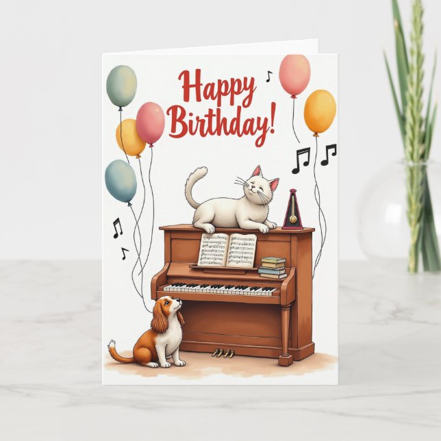 Musical Birthday Pets Card (Front)