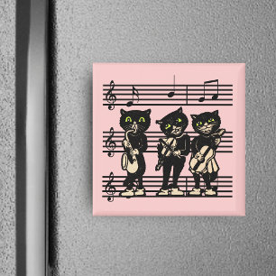 Musical Black Cats Magnet
