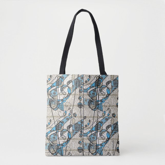Musical Blues Tote (Front)