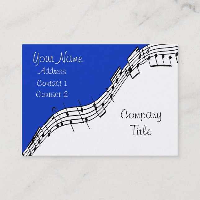 Musical Business Card Blue (Front)