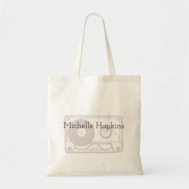 Musical Cassette Classical Music Personalised Tote Bag (Front)