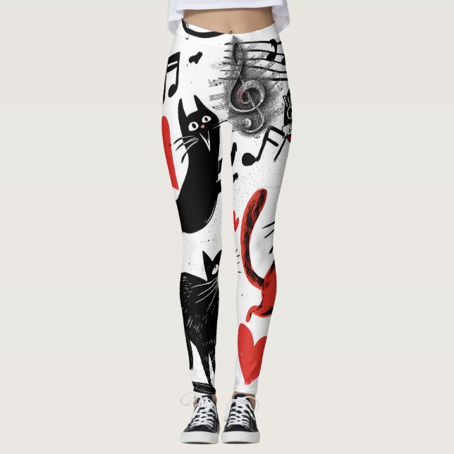 Musical Cat Leggings (Front)