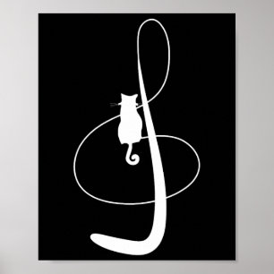 Musical Cat Music Kitty Feline Musician Tee  Poster
