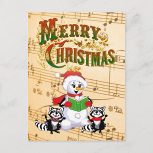 Musical Christmas Greetings Holiday Postcard