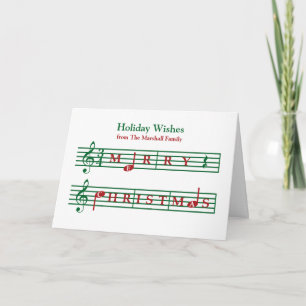 Musical Christmas Holiday Card