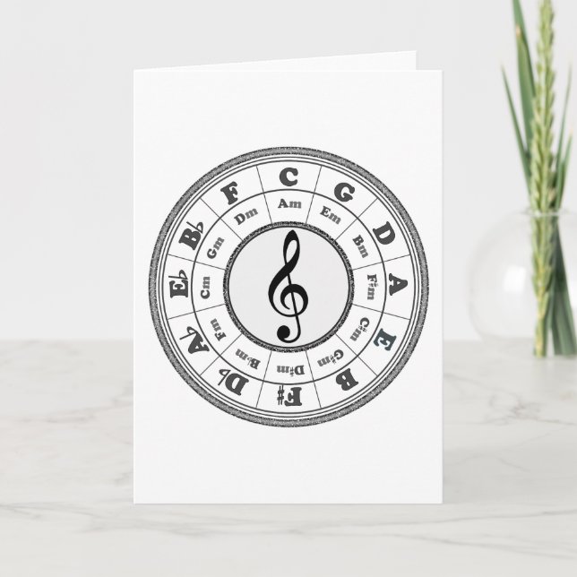 Musical Circle of Fifths Card (Front)