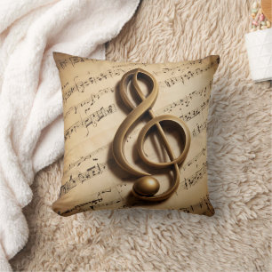 Musical Clef Note Cushion