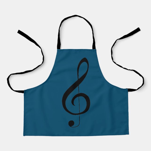 Musical Clef Note, Kids Full Print Apron (Front)