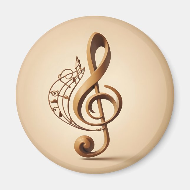 Musical Clef Note Magnet (Front)