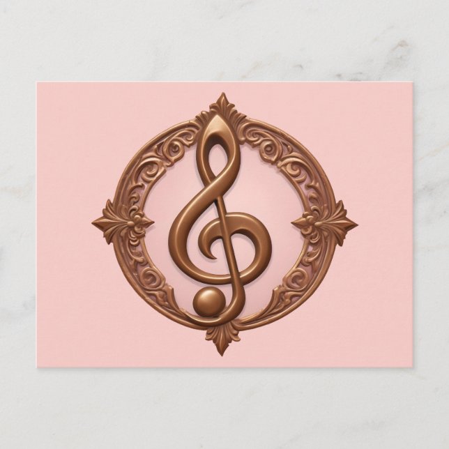 Musical Clef Note Postcard (Front)