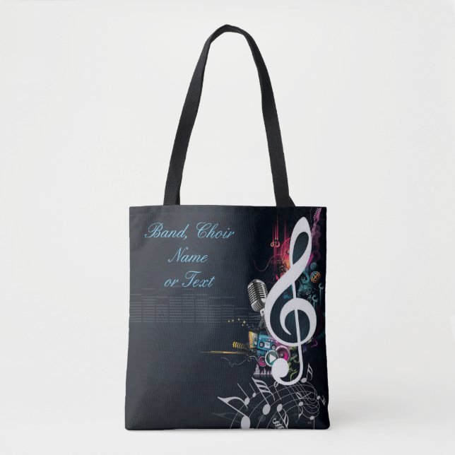 Musical Cleft Note Abstract Tote Bag (Front)