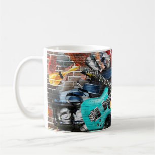 Musical Collage: Colourful Rhythmic Background. Coffee Mug