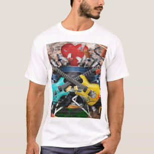Musical Collage: Colourful Rhythmic Background. T-Shirt