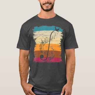 Musical Composer Music Notes Musician Retro Clef T-Shirt