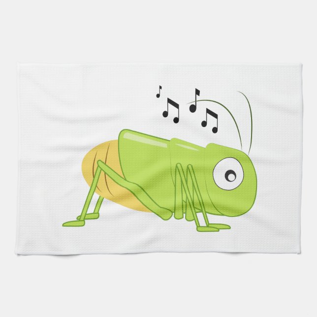 Musical Cricket Tea Towel (Horizontal)