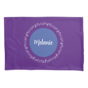Musical Design Customised Name Pillow Case