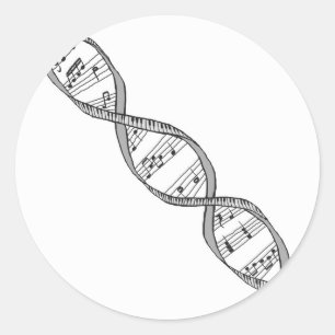 Musical DNA Classic Round Sticker