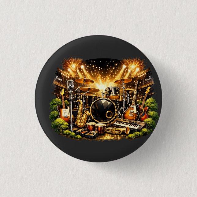 Musical Equipment 3 Cm Round Badge (Front)