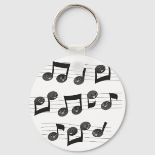 Musical Faces Key Ring