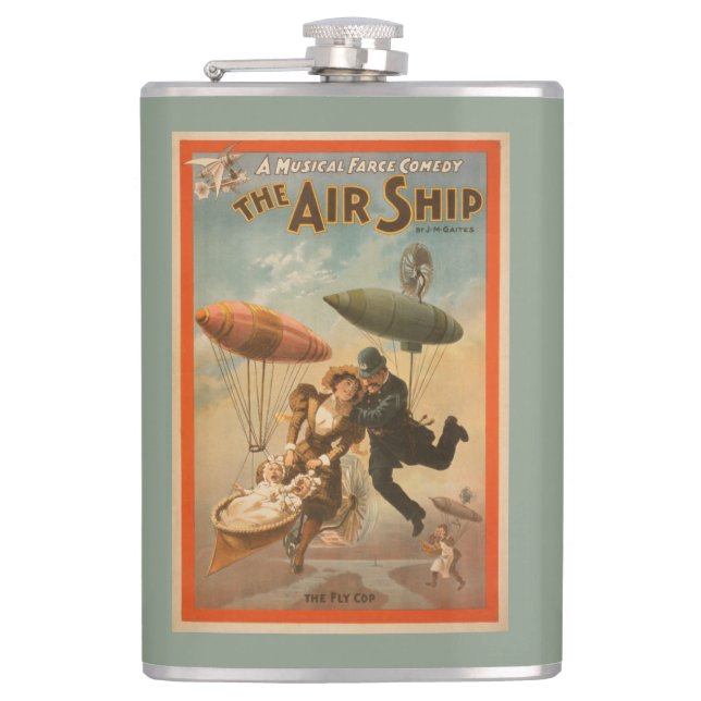 Musical Farce Comedy, The Air Ship Theatre 2 Hip Flask (Front)