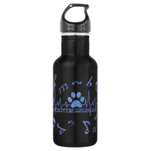 Musical Flute with Paw Prints 532 Ml Water Bottle