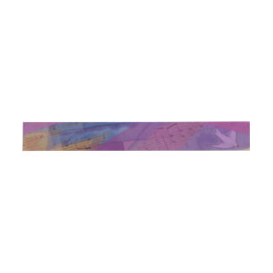 Musical Flying Dove Bat Mitzvah Envelope Wrap Band Invitation Belly Band
