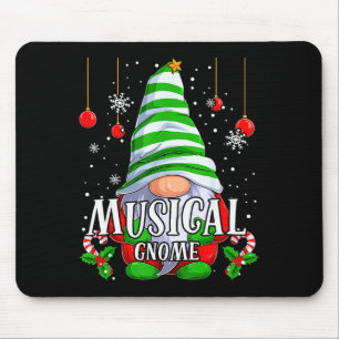 Musical Gnome Christmas Pajamas Matching Family Gr Mouse Pad