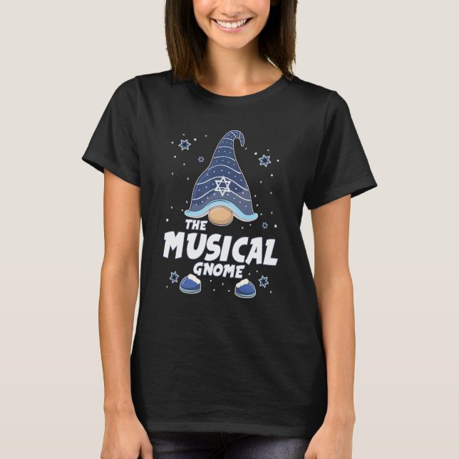 Musical Gnome  Hanukkah Family Matching for men wo T-Shirt (Front)