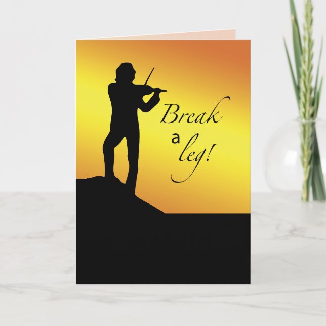 Musical Good Luck, Break a Let, Fiddler, Roof Card (Front)