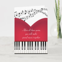 Musical Grand Piano Heart For Anniversary