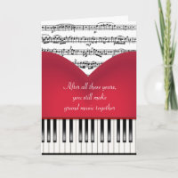 Musical Grand Piano Heart For Anniversary