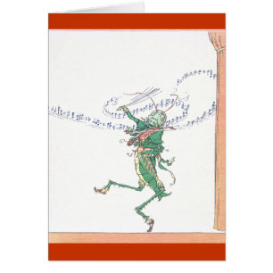 Musical Grasshopper Playing Violin