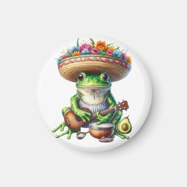 Musical Green Frog Magnet (Front)