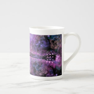 Musical Guitar Bone China Mug