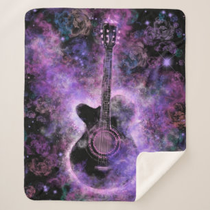 Musical Guitar Sherpa Blanket