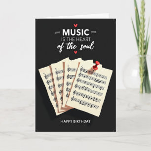 Musical Heart Birthday Card